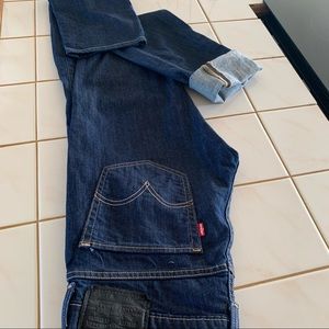 Levi Mens 511 33 x 36 Blue Skinny Jeans